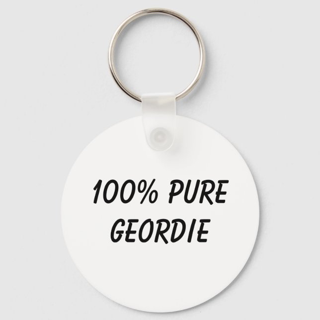 100% Pure Geordie Key Ring (Front)