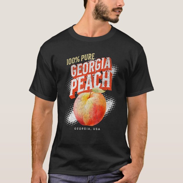 100 Pure Georgia Peach T-Shirt (Front)