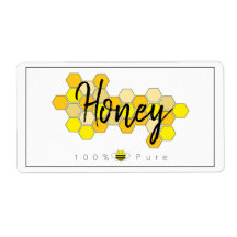 100% pure honey labels