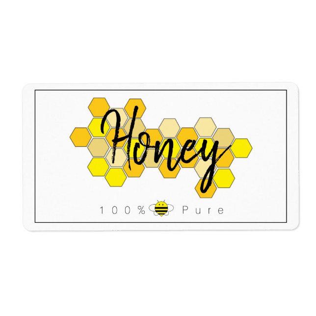 100% pure honey labels (Front)