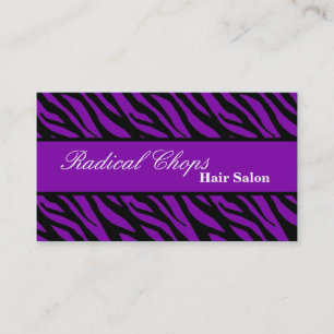 100 Purple Black Zebra Print Pattern Business Card