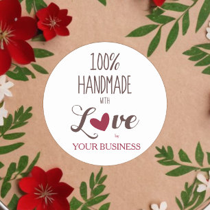 100% Quote Craft Articles Handmade Classic Round Sticker