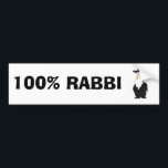100%  Rabbi bumper sticker<br><div class="desc">An illustration of a Jewish orthodox man,  dressed with the traditional clothes.  This illustration can be fitted with custom text and used for a variety of Jewish and Israeli concepts or even holidays like Hanuka passover and more.  This illustration was created by using clean,  elegant,  simple and humourous principles.</div>