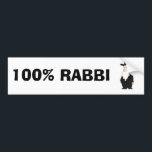 100%  Rabbi bumper sticker<br><div class="desc">An illustration of a Jewish orthodox man,  dressed with the traditional clothes.  This illustration can be fitted with custom text and used for a variety of Jewish and Israeli concepts or even holidays like Hanuka passover and more.  This illustration was created by using clean,  elegant,  simple and humourous principles.</div>
