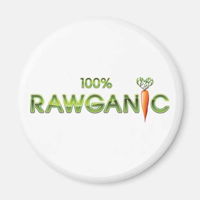100% Rawganic Raw Food - Carrot Magnet (Front)