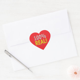 100% REAL! HEART STICKER