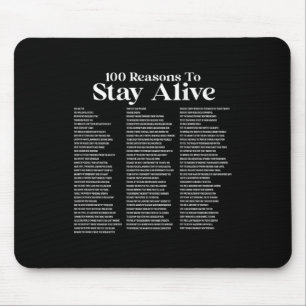 100 Reasons To Stay Alive Suicide Prevention 988 P Mouse Mat