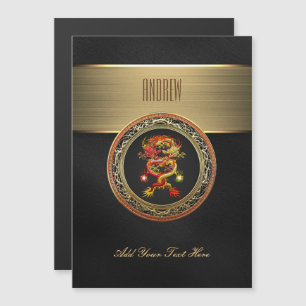 [100] Red and Yellow Dragons Magnetic Invitation