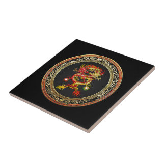 [100] Red and Yellow Dragons Tile