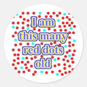100 Red Dots Old Classic Round Sticker