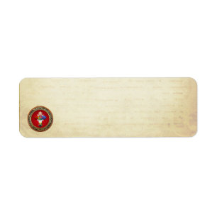 [100] Rosy Cross (Rose Croix) on Red & Gold