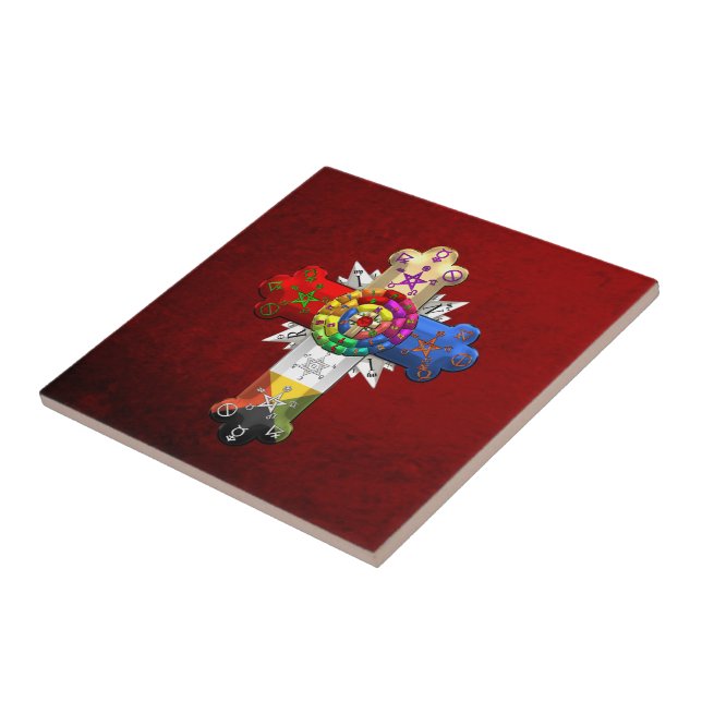 [100] Rosy Cross (Rose Croix) Tile (Side)