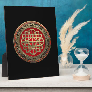[100] Sacred Celtic Gold Knot Cross Plaque