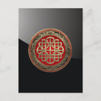 [100] Sacred Celtic Gold Knot Cross Postcard