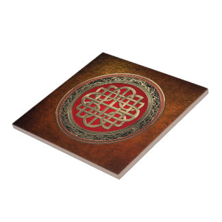 [100] Sacred Celtic Gold Knot Cross Tile