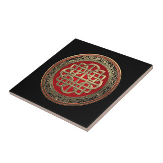 [100] Sacred Celtic Gold Knot Cross Tile
