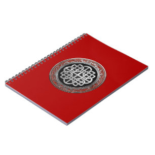 [100] Sacred Celtic Silver Knot Cross Notebook