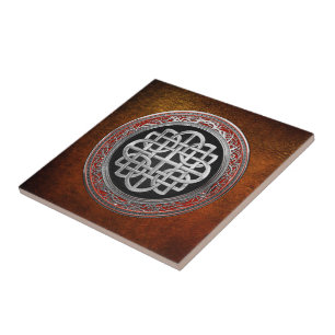 [100] Sacred Celtic Silver Knot Cross Tile