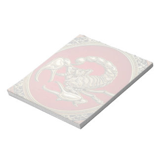 [100] Sacred Golden Scorpion on Red Notepad