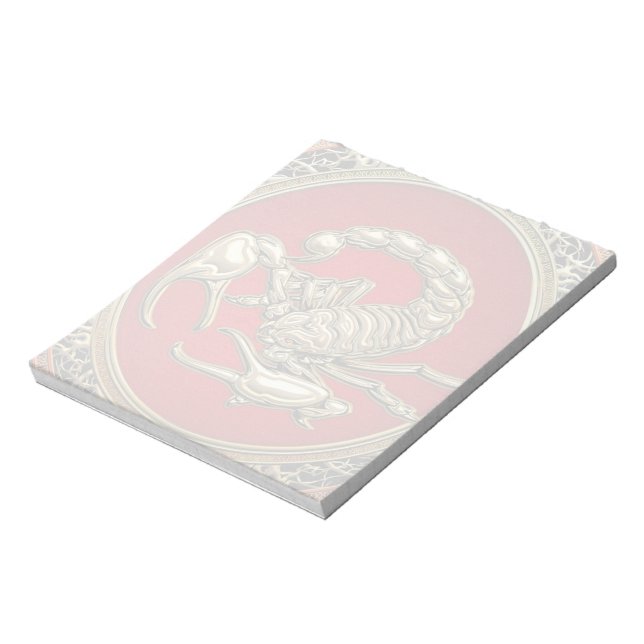 [100] Sacred Golden Scorpion on Red Notepad (Rotated)