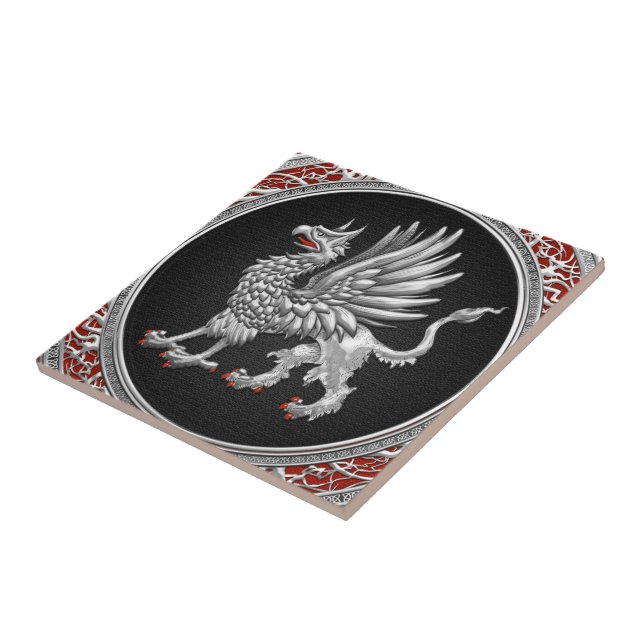 [100] Sacred Silver Griffin Tile (Side)