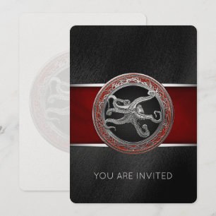 [100] Sacred Silver Octopus in Defensive Posture Invitation
