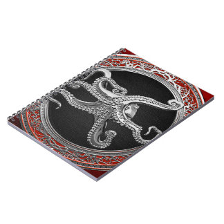 [100] Sacred Silver Octopus in Defensive Posture Notebook