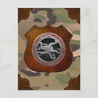 [100] Sacred Silver Octopus in Defensive Posture Postcard