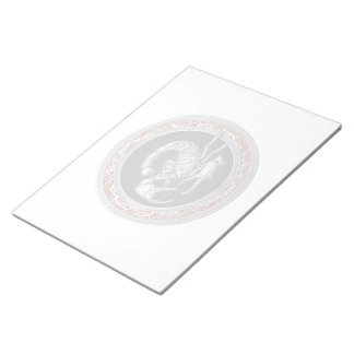 [100] Sacred Silver Scorpion on Black Notepad