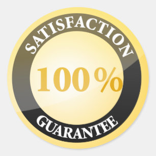 100% Satisfaction Guaranteed Classic Round Sticker