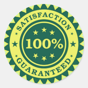 100% Satisfaction Guaranteed Sticker