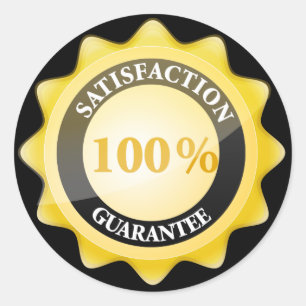 100% Satisfaction Gurantee Classic Round Sticker