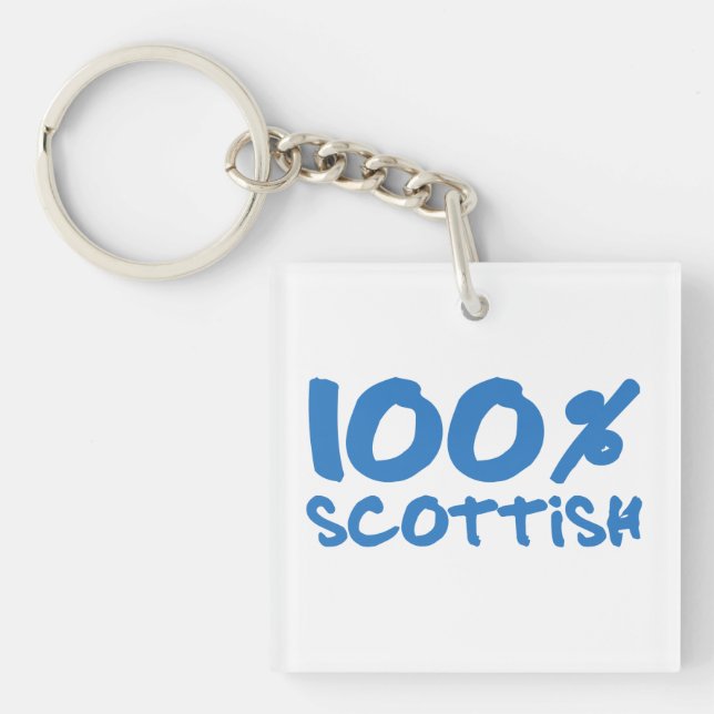 100% Scottish Key Ring (Front)