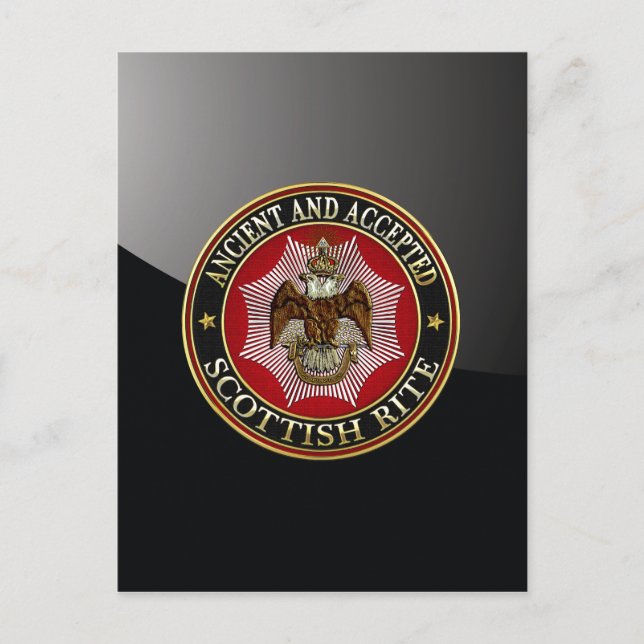 [100] Scottish Rite Double-headed Eagle Postcard (Front)