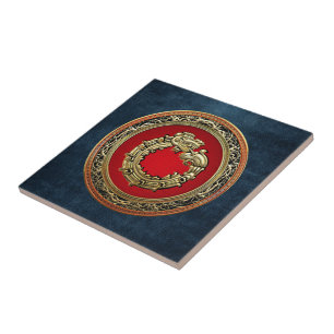 [100] Serpent God Quetzalcoatl [Gold] Tile
