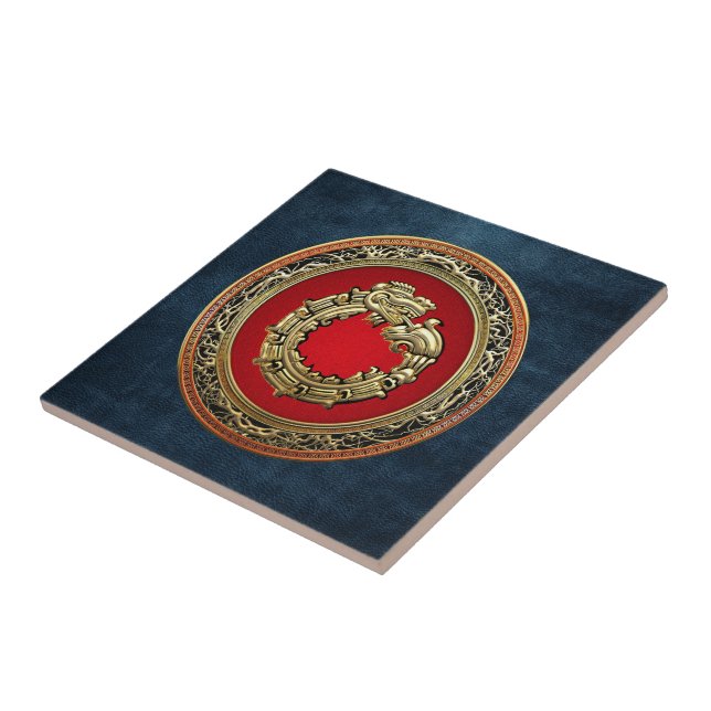 [100] Serpent God Quetzalcoatl [Gold] Tile (Side)