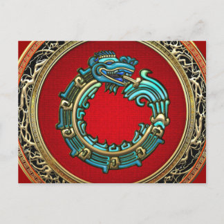 [100] Serpent God Quetzalcoatl [Jade] Postcard