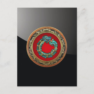 [100] Serpent God Quetzalcoatl [Jade] Postcard