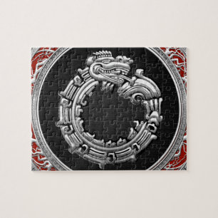 [100] Serpent God Quetzalcoatl [Silver] Jigsaw Puzzle