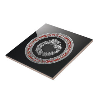 [100] Serpent God Quetzalcoatl [Silver] Tile