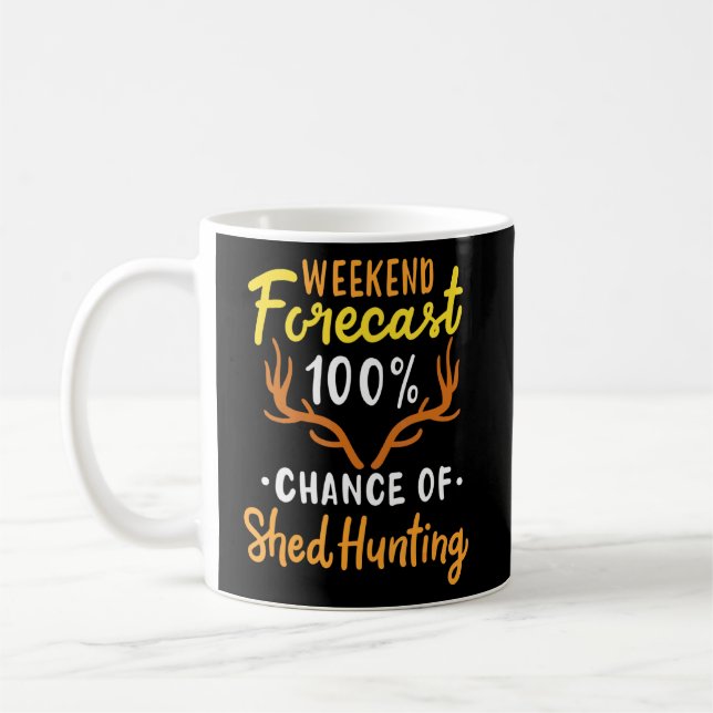 100 Shed Hunting - Antlers Shed Hunting  Coffee Mug (Left)