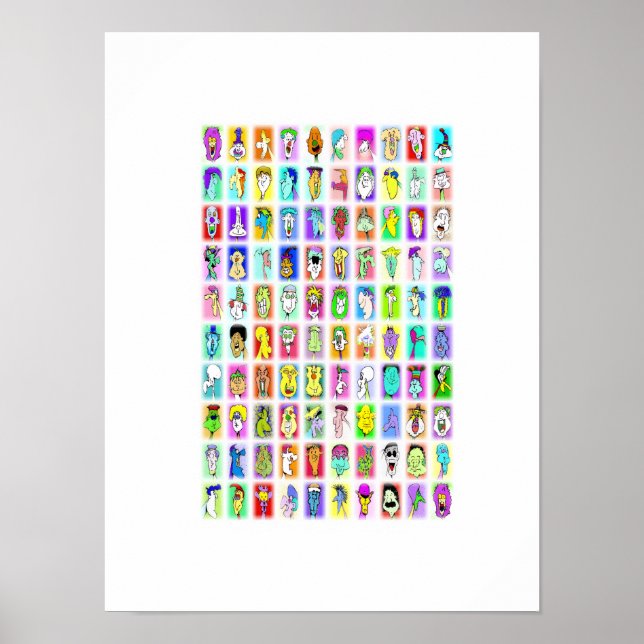100 Silly Faces: Poster (Front)