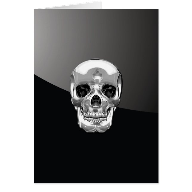 [100] Silver Human Skull (Front)