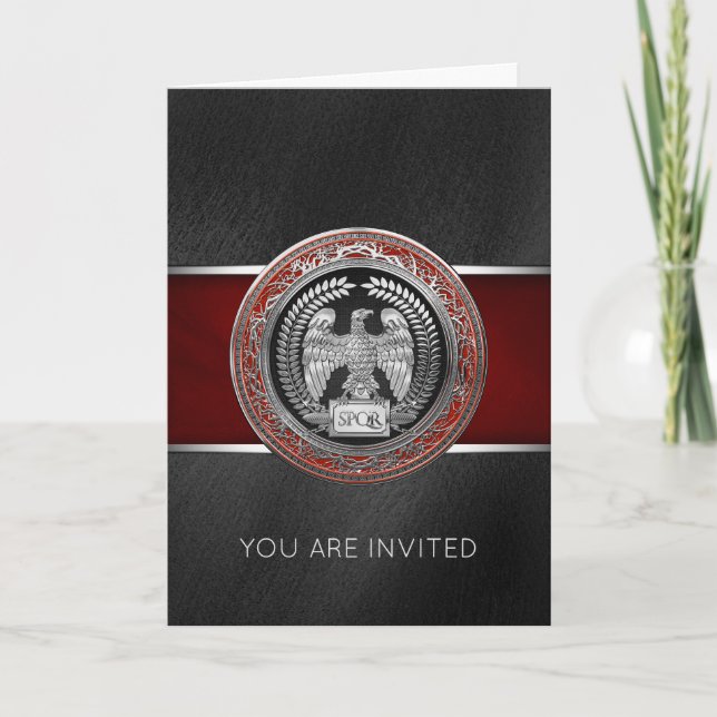 [100] Silver Roman Imperial Eagle Invitation (Front)
