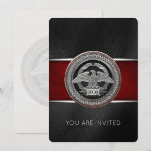 [100] Silver Roman Imperial Eagle over Medallion Invitation