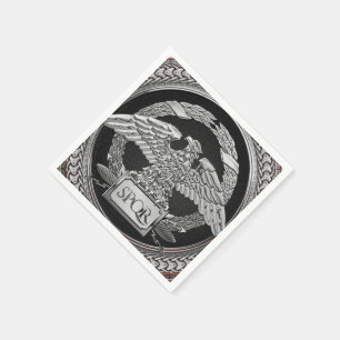 [100] Silver Roman Imperial Eagle over Medallion Napkin