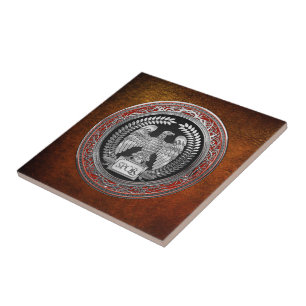 [100] Silver Roman Imperial Eagle Tile
