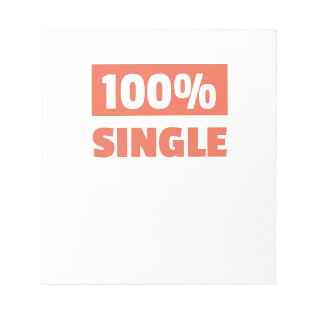 100% Single Notepad (Front)