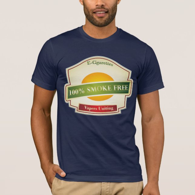 100% Smoke Free, Vapers Uniting T-Shirt (Front)