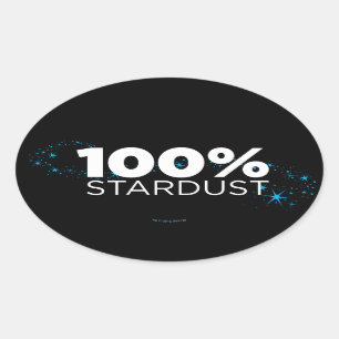 100% Stardust Oval Sticker